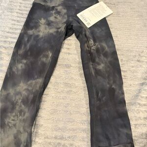 Lululemon Align High Rise 28” Tie Dye Grey Black Leggings Size 0 NWT